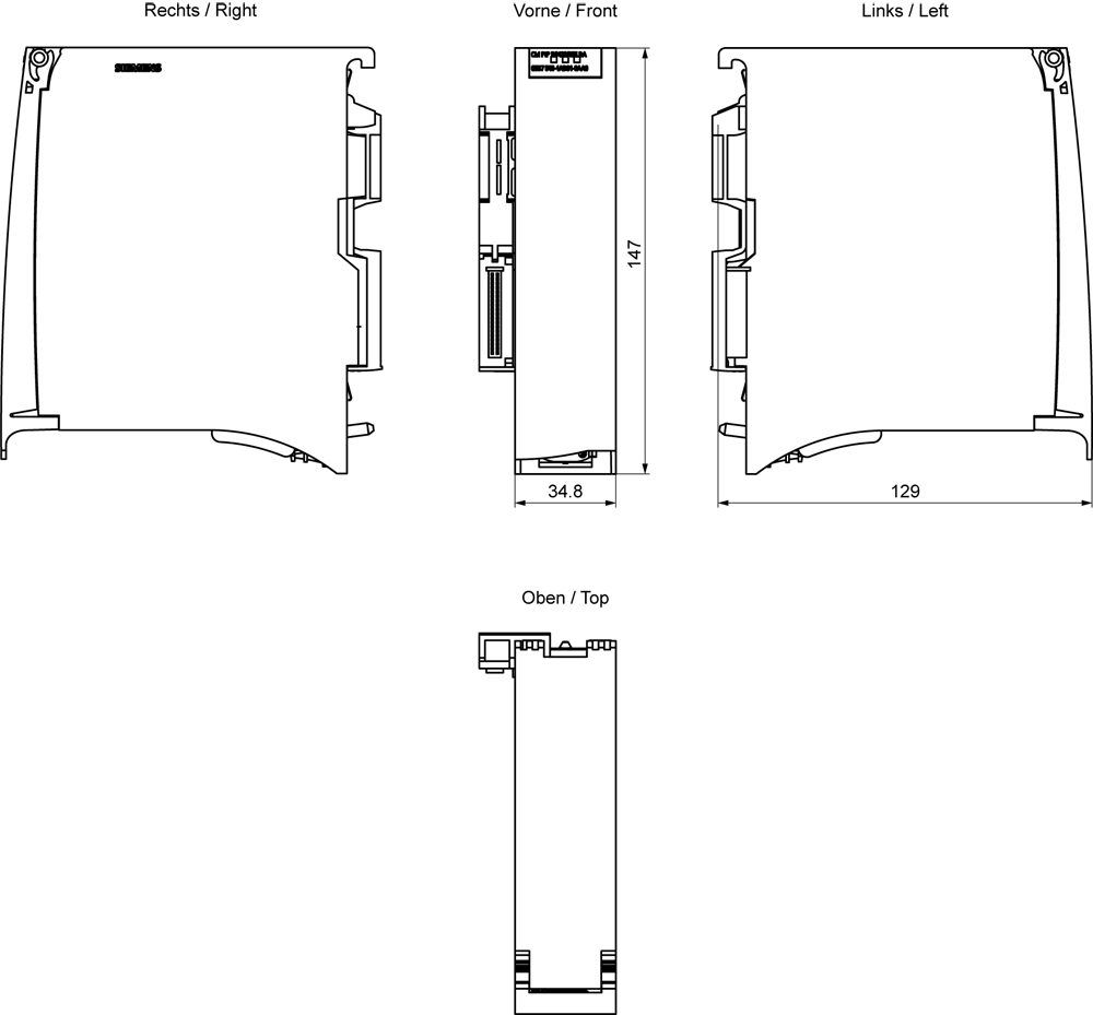 SIMATIC S7-1500 CM PtP RS 422 / 485 BA Freeport, 3964(R), USS