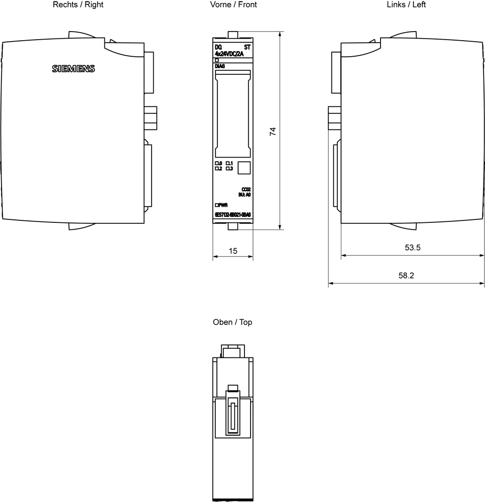 SIMATIC ET 200SP DQ 4x24VDC/2A ST PU 1