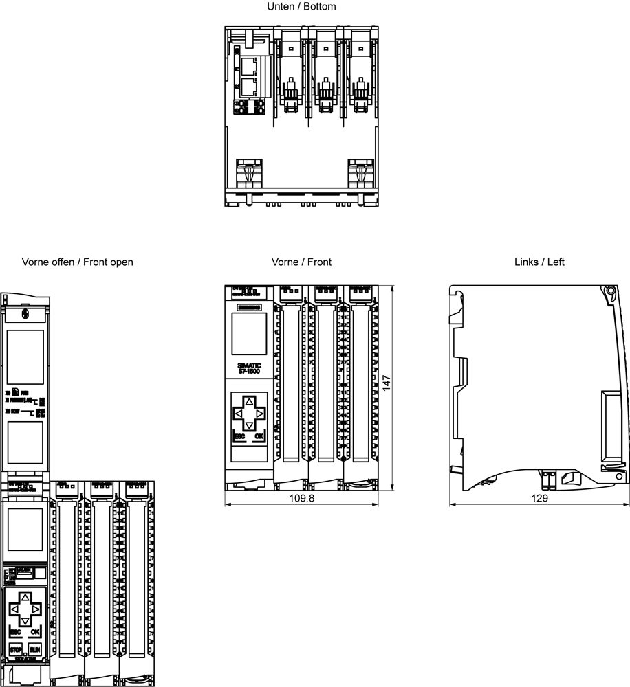 SIMATIC S7-1500 CPU 1512C-1 PN 32DI/32DQ/5AI/2AQ