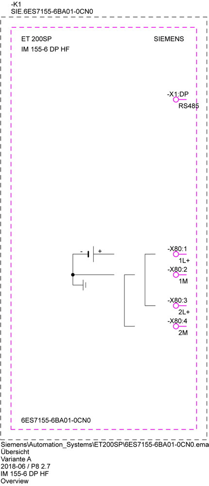 SIPLUS ET 200SP IM 155-6 DP HF With server module and PROFIBUS connector