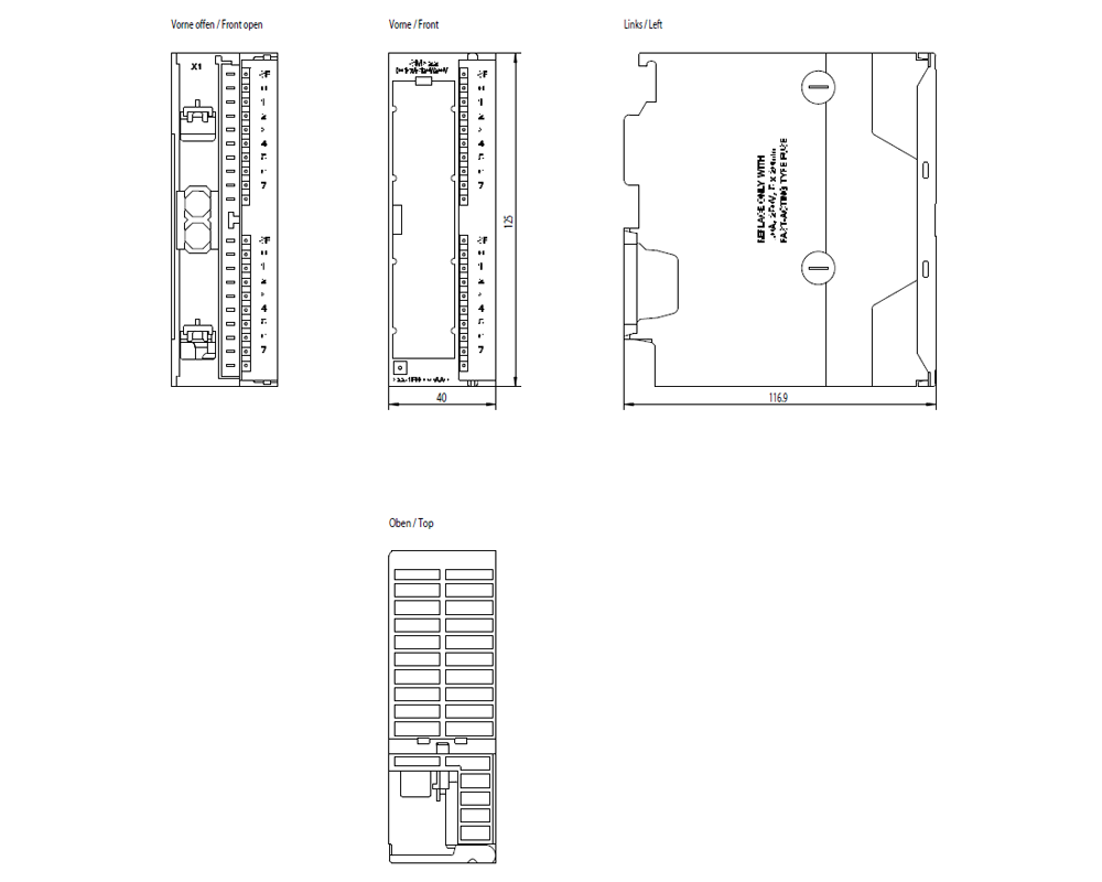 SIMATIC S7-300 SM 322, DQ 16x120/230 V AC/1 A