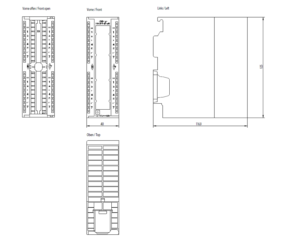 SIMATIC S7-300 SM 323, DI 16/DQ 16x24 V DC/0.5 A