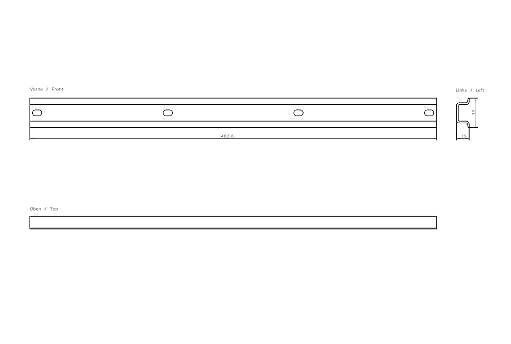 6ES5710-8MA11 SIMATIC S5 Mounting rail 483 mm For 19 cabinet
