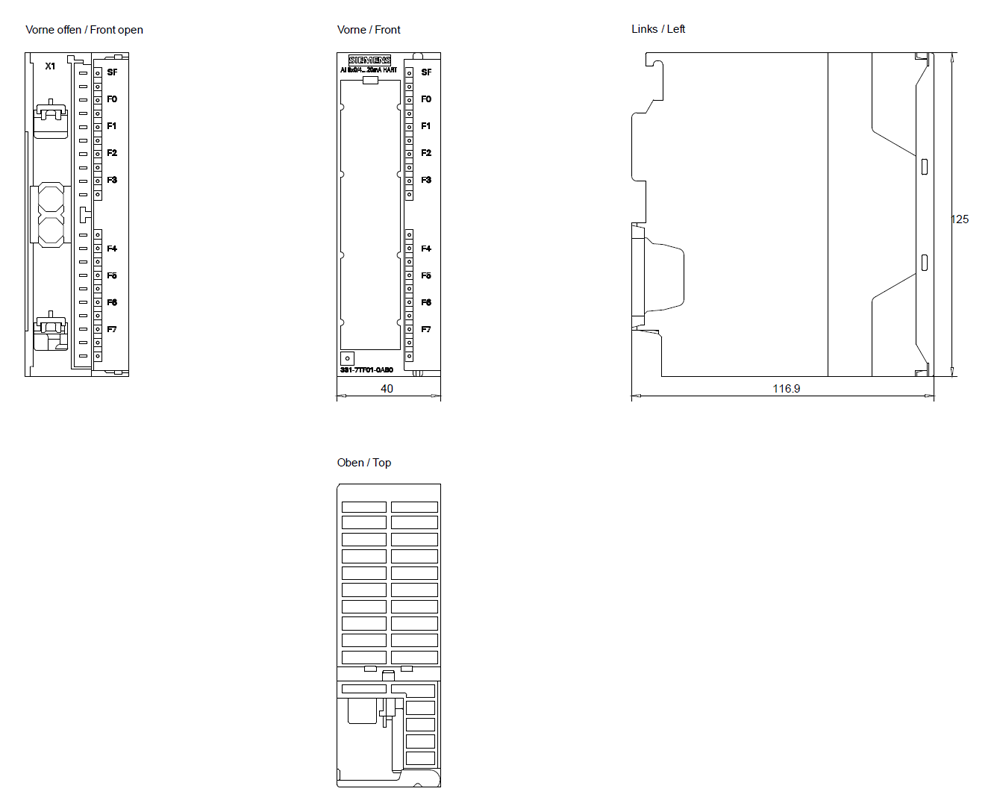 SIMATIC ET 200M SM 331, AI 8x0/4 ... 20 mA HART