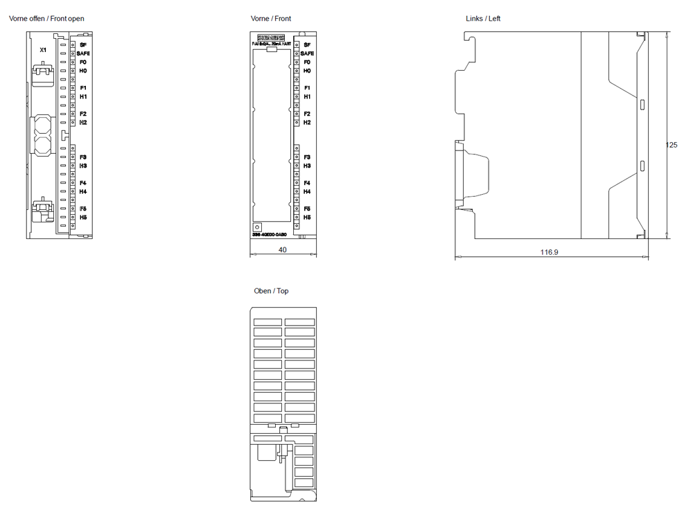 SIMATIC S7-300 SM 336, F-AI 6x 0/4 ... 20 mA HART