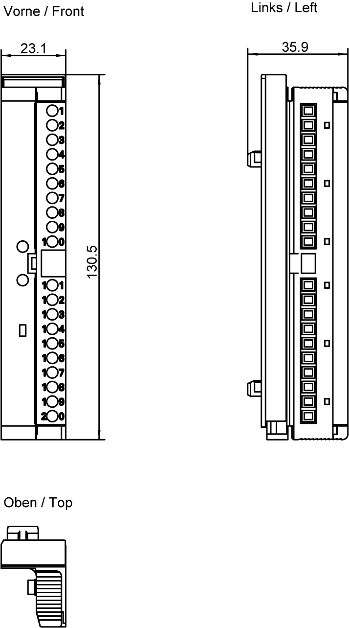 6ES7392-1AJ00-0AA0 SIMATIC S7-300 Front connector 20-pin, screw terminal