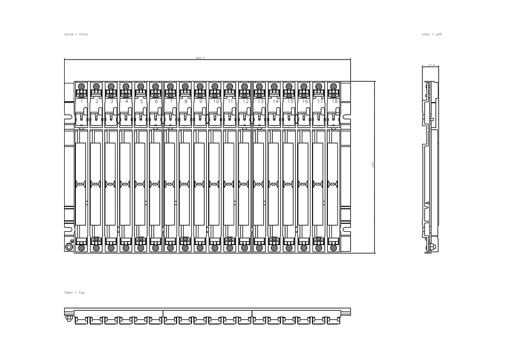 SIMATIC S7-400 UR1 With 18 slots, aluminum For configuring S7-400 central units and expansion units