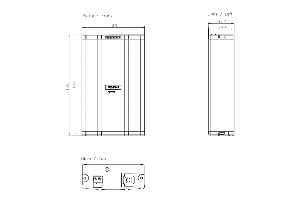 Komunikační procesor CP 5711, adaptér USB2.0, PG/Notebook na PROFIBUS