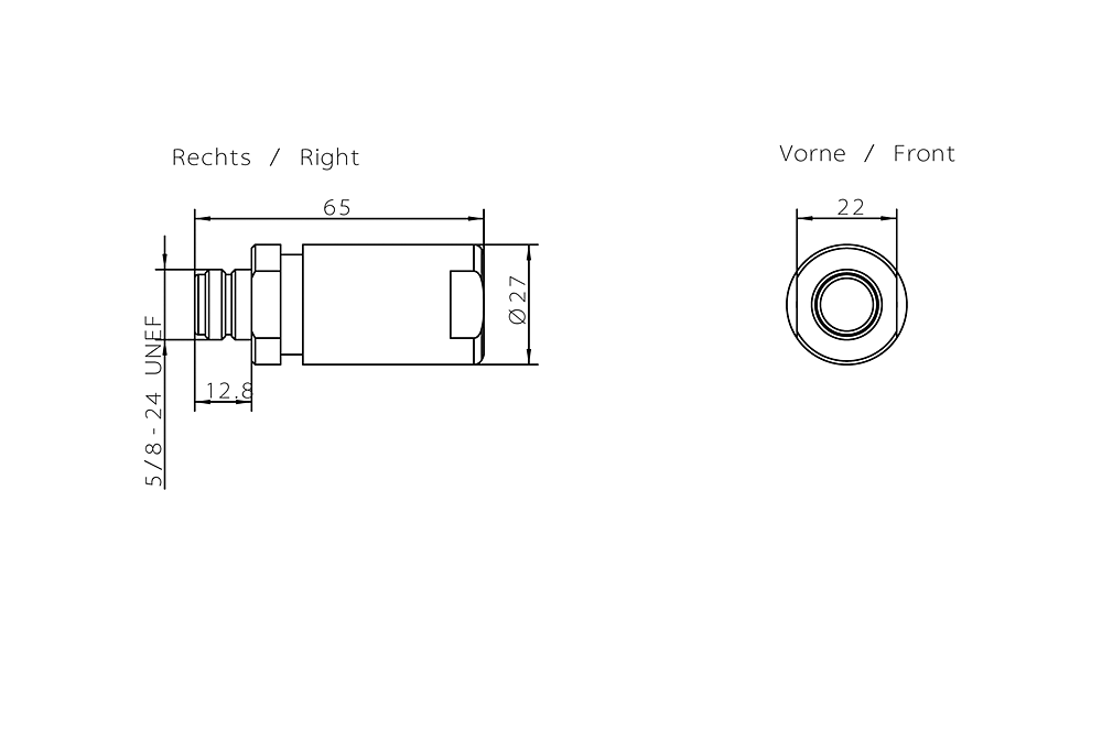 RCoax N-konektor samice N-connector 2.4 a 5 GHz pro montáže na místě instalace