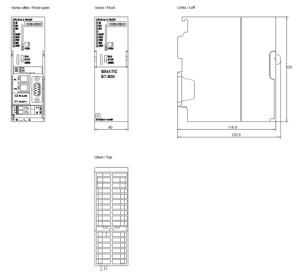 SIMATIC S7-300 CPU 315-2 PN/DP 384 KB