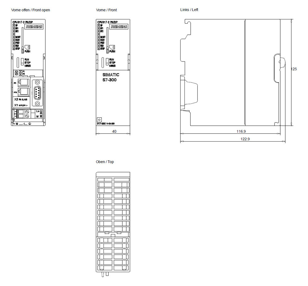 SIMATIC S7-300 CPU 317-2 PN/DP 1 MB