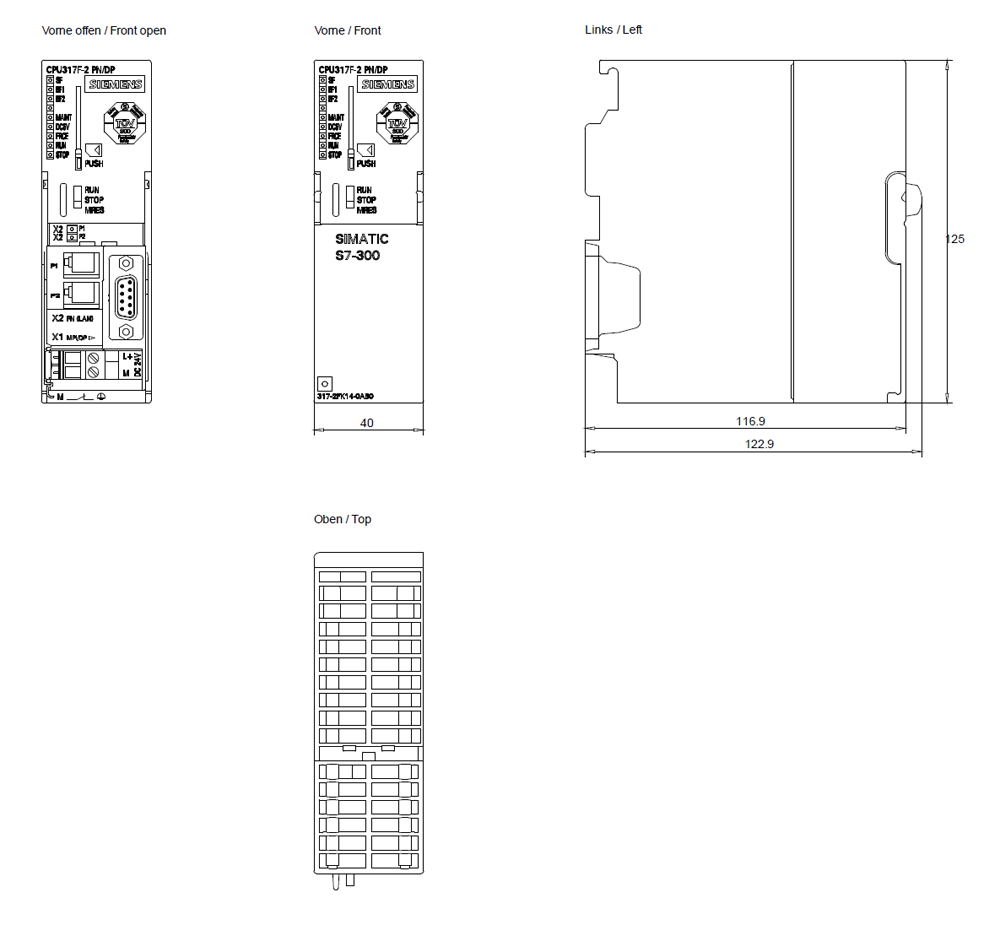 SIMATIC S7-300 CPU 317F-2 PN/DP 1.5 MB