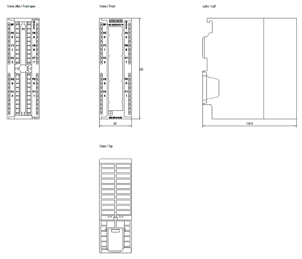 SIMATIC S7-300 SM 326, F-DQ 10x24 V DC/2 A PP