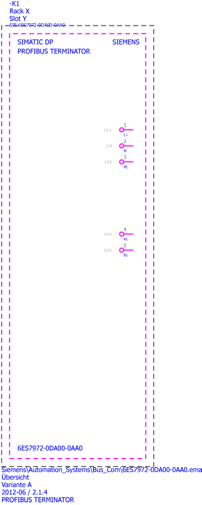 SIMATIC DP terminating resistor RS 485 For PROFIBUS/MPI