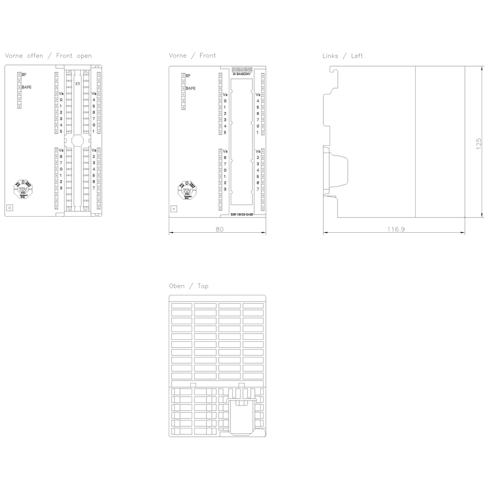 SIMATIC S7-300 SM326, F-DI 24x 24 V DC