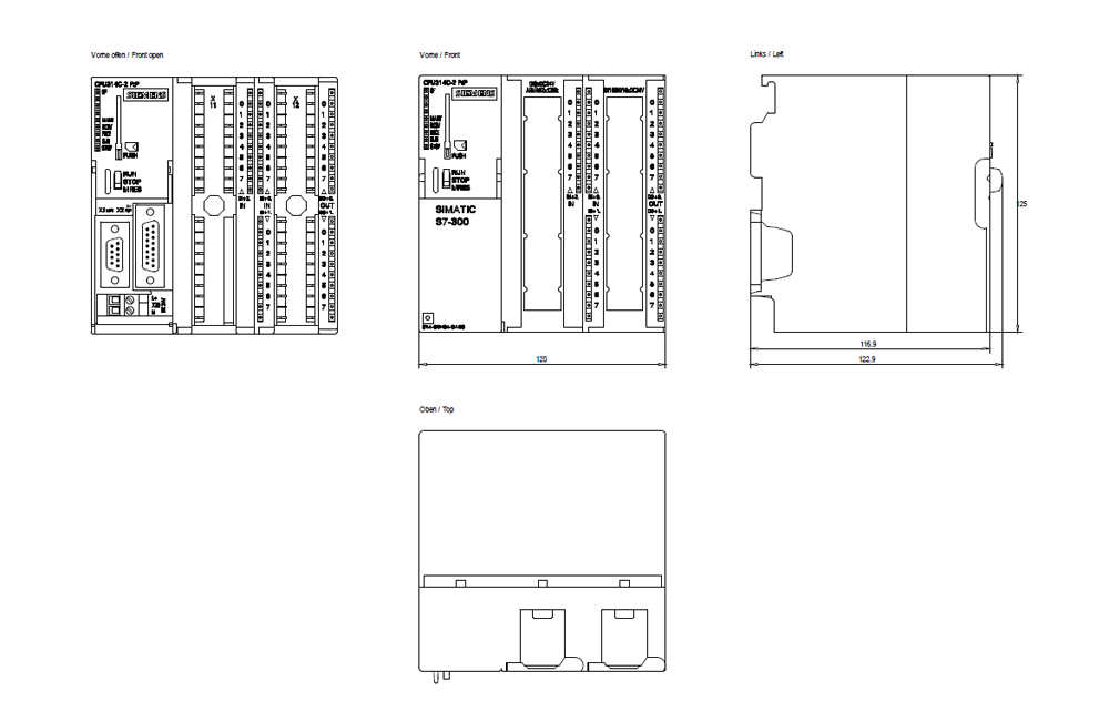 SIMATIC S7-300 CPU 314C-2 PtP 24DI / 16DQ / 5AI / 2AQ, 192 KB