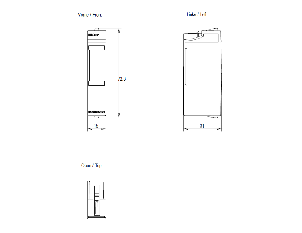 6ES7133-6CV15-1AM0 SIMATIC ET 200SP BU cover 15 mm PU 5
