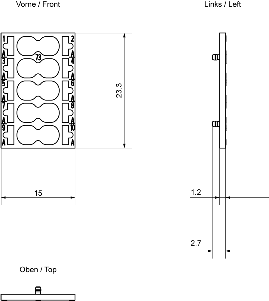 6ES7193-6CP73-2AA0 SIMATIC ET 200SP Color-coded labels CC73 PU 10
