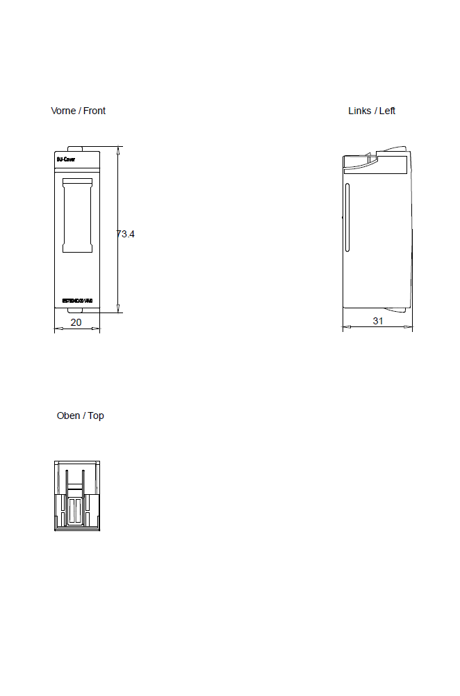 SIMATIC ET 200SP BU cover 20 mm PU 5