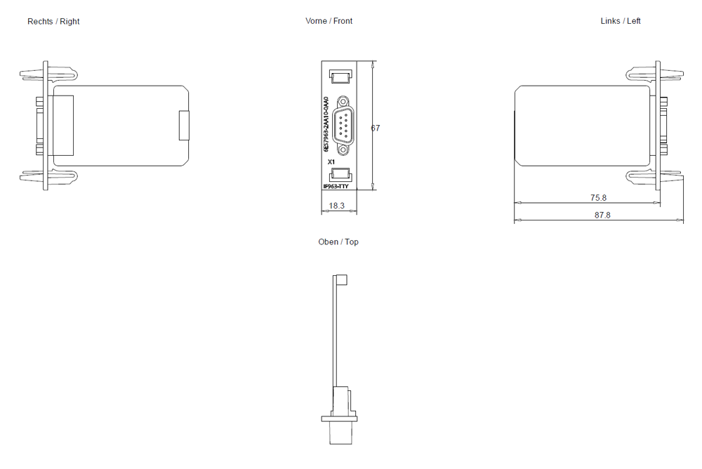 SIMATIC S7-400 IF 963 PtP 20 mA (TTY)