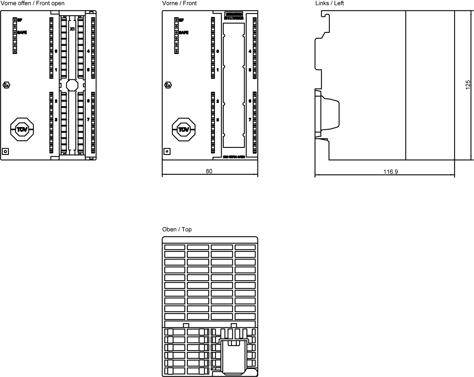 SIMATIC S7-300 SM326, F-DI 8x 24 V DC NAMUR