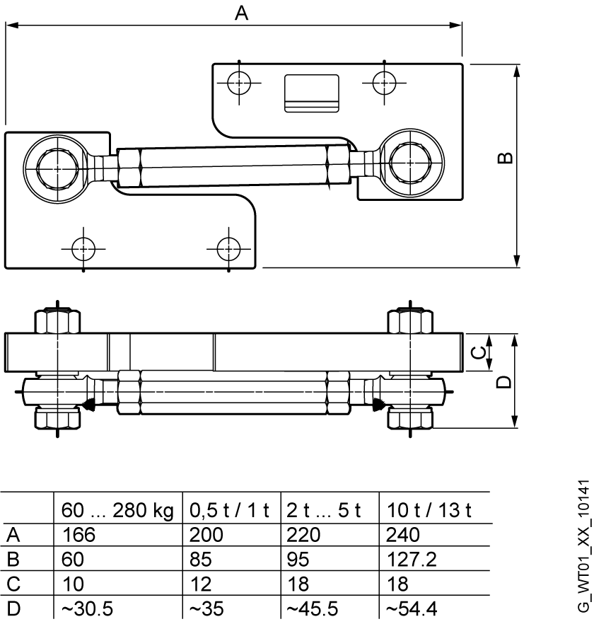 GUIDE ELEMENT FOR COMPACT MOUNTING UNIT SIWAREX WL280 RN-S SA 0.5 T / 1 T MAX. LATERAL FORCE: 2,5 KN ADJUSTED TO THE MOUNTING LENGTH. ONE-SIDED OR ...