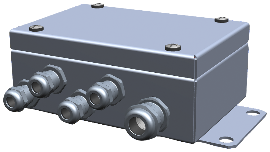 Junction box SIWAREX JB; stainless steel housing to connect in parallel up to 4 load cells in 4-wire or 6-wire system; degree of protection: IP66; dimensions: 150 x 100 x 61 mm - Image 2