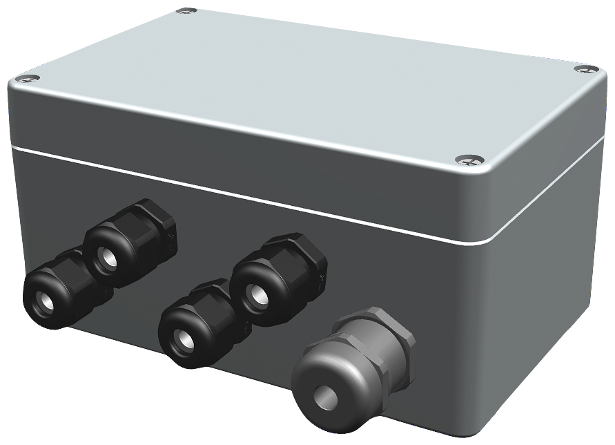 Junction box SIWAREX JB; die-cast aluminum quality to connect in parallel up to 4 load cells in 4-wire or 6-wire system; degree of protection: IP66; dimensions: 100 x 160 x 81 mm - Image 3