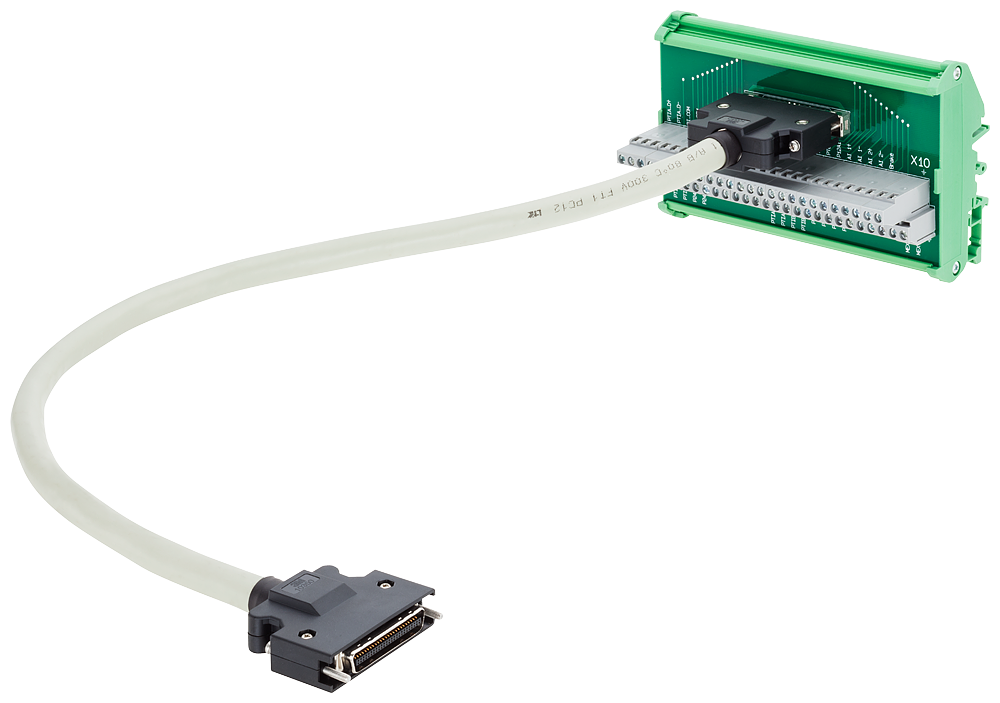 SINAMICS V90 50-pinový setpoint kabel snímače otáček Délka: 0.5 m, se svorkovnicí