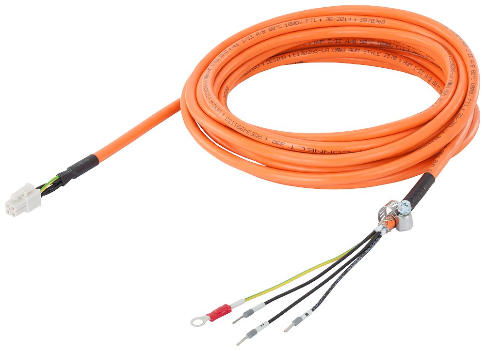 6FX3002-5CK01-1AD0 Sériově vyráběný silnoproudý kabel k systému V90, 230 V FS A, B, C, D (1 kW)