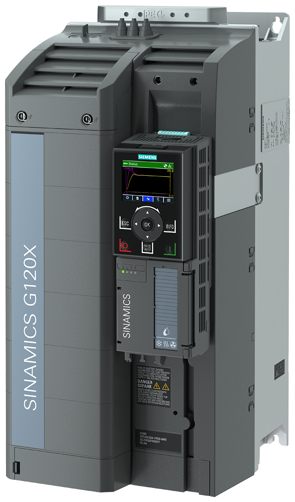 6SL3220-2YE32-0AF0 SINAMICS G120X, typ IP20 / UL open, FSD, C2, 3 Střídavé 380-480 V, 22,00 kW