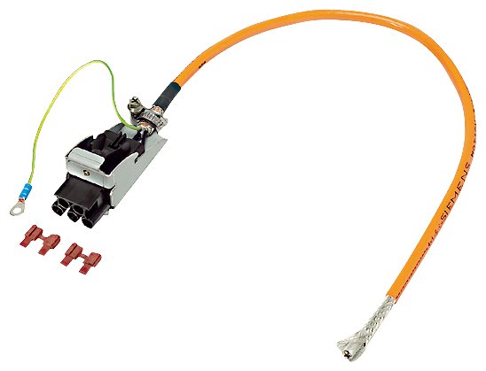 Power cable pre-assembled type: 6FX5002-5CS12 (1FT/1FK/1PH for SINAMICS) 4x 2.5 C, Connector open/2.5 mm2 UL/CSA, DESINA MOTION-CONNECT 500 Dmax=10...