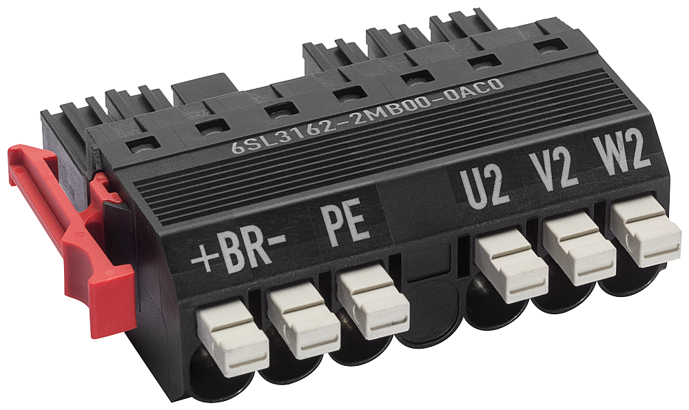 SINAMICS S120 POWER CONNECTOR C-/D-TYPE WITH PUSH-IN TERMINALS FOR MOTOR MODULES 3-30 A FRAME SIZE: BOOKSIZE