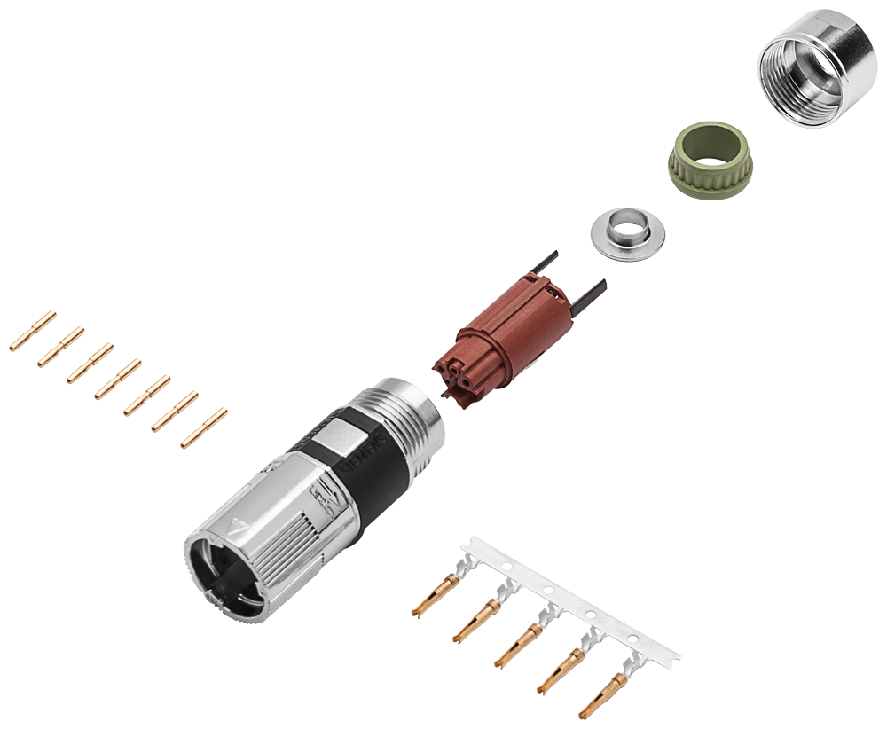 power and signal connector M12 for S210 a. 1FK2 by Siemens
