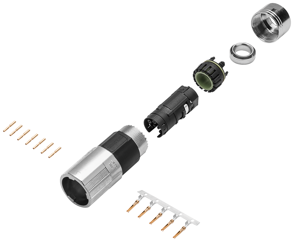 power and signal connector M17 for S210 a. 1FK2 by Siemens