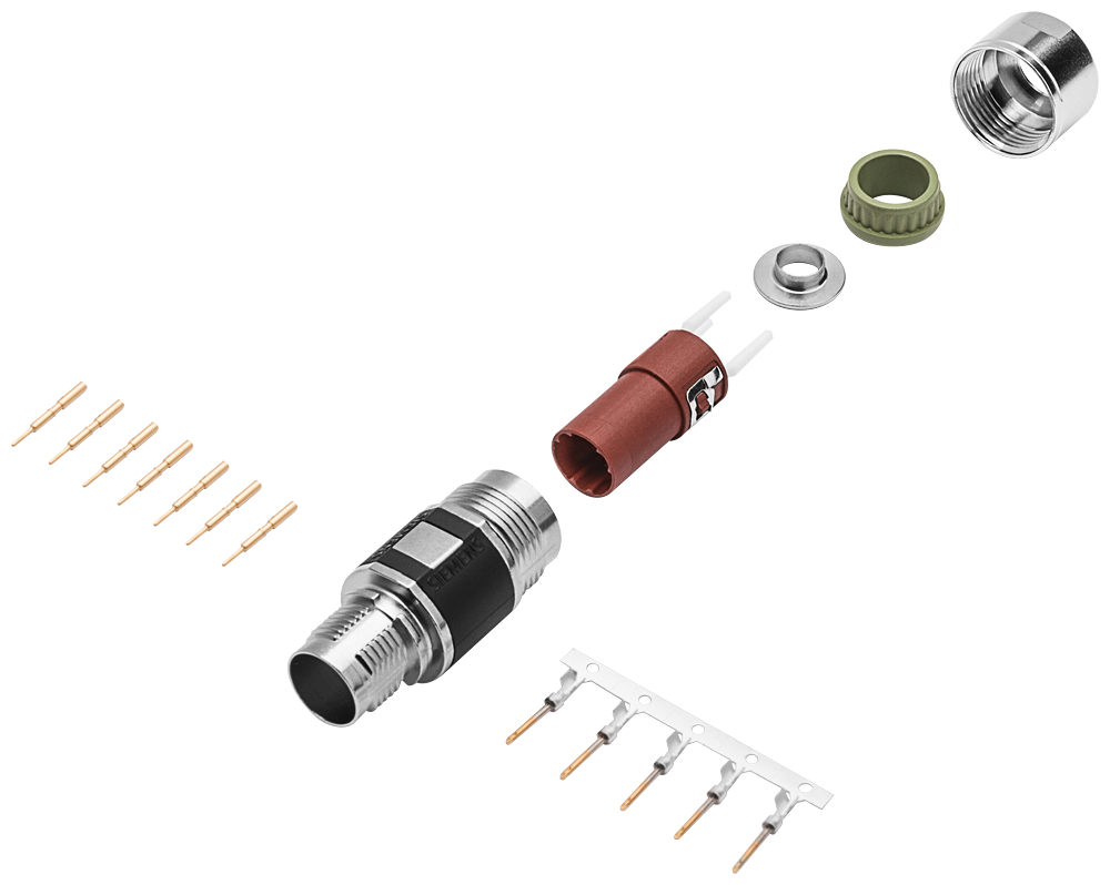 power and signal connector M12 for S210 a. 1FK2 by Siemens