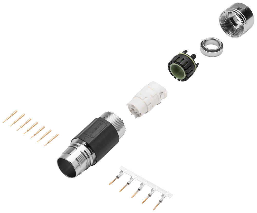 power and signal connector M17 for S210 a. 1FK2 by Siemens