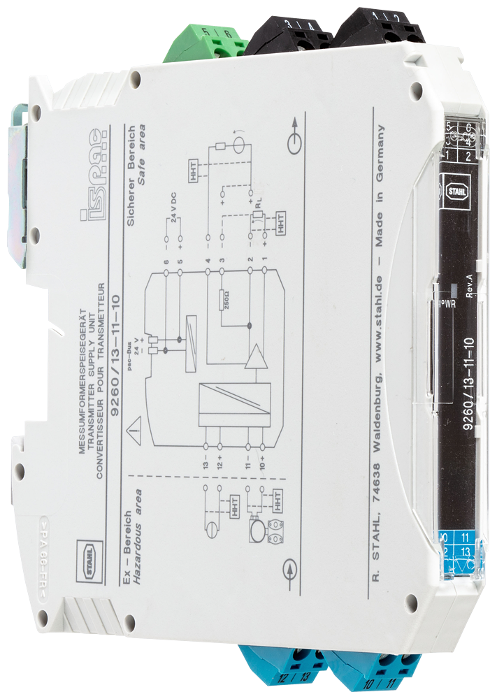 SITRANS I100 isolating power supply for 2-wire transmitters, 4-wire transmitters with intrinsically safe input (mA sources) and Analog Output Modul...