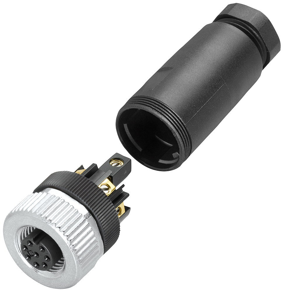 6GT2090-0BD00 Konektor RF M12 8pól., zásuvka, přímá, šroubová svorka, min. množství obj. 5 ks