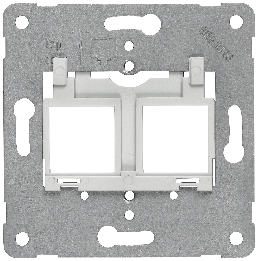 Support plate gray insert for accommodating up to 2 modular jack connectors LEXCOM JACKS Screw mounting by Siemens