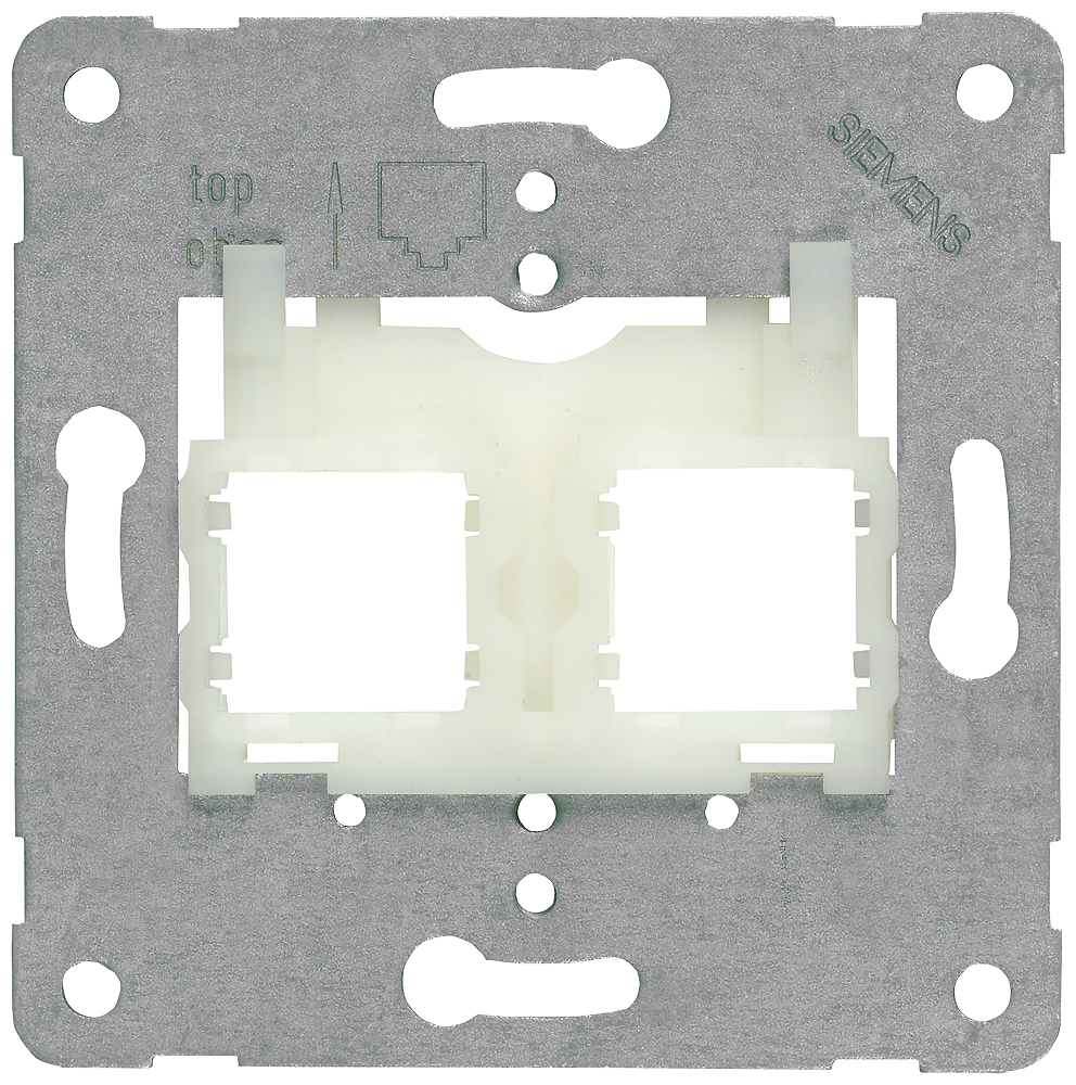 Support plate transparent insert for accommodating up to 2 modular jack connectors AMP 216811-1 Screw mounting by Siemens