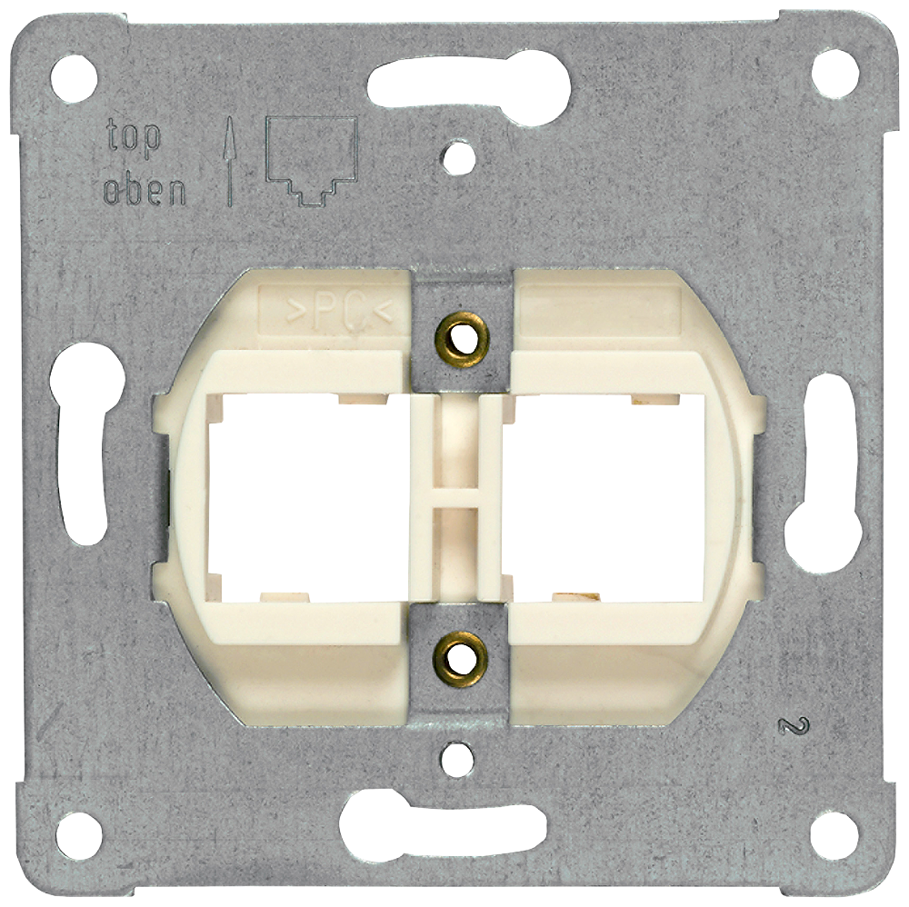 Support plate white insert for accommodating up to 2 modular jack connectors NORDIX CDT Screw mounting by Siemens