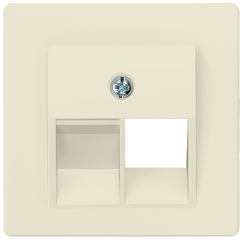 DELTA i-system electrical white Cover plate UAE connection socket suitable for Ackermann Cat. 3 1x 8-pole by Siemens