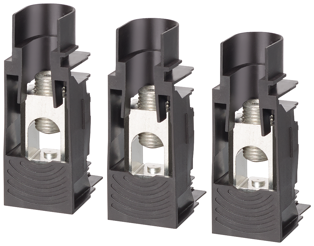 accessory for VL160, circular conductor terminal (DELETE) for Cu/Al comprises 3 connections 3-pole