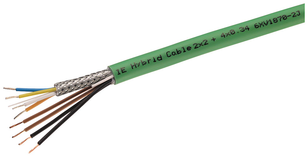 IE hybridní kabel 2x2+4x0,34, 4xCu 0,75mm + 4xCu 0,34mm2, prodáváno po metrech