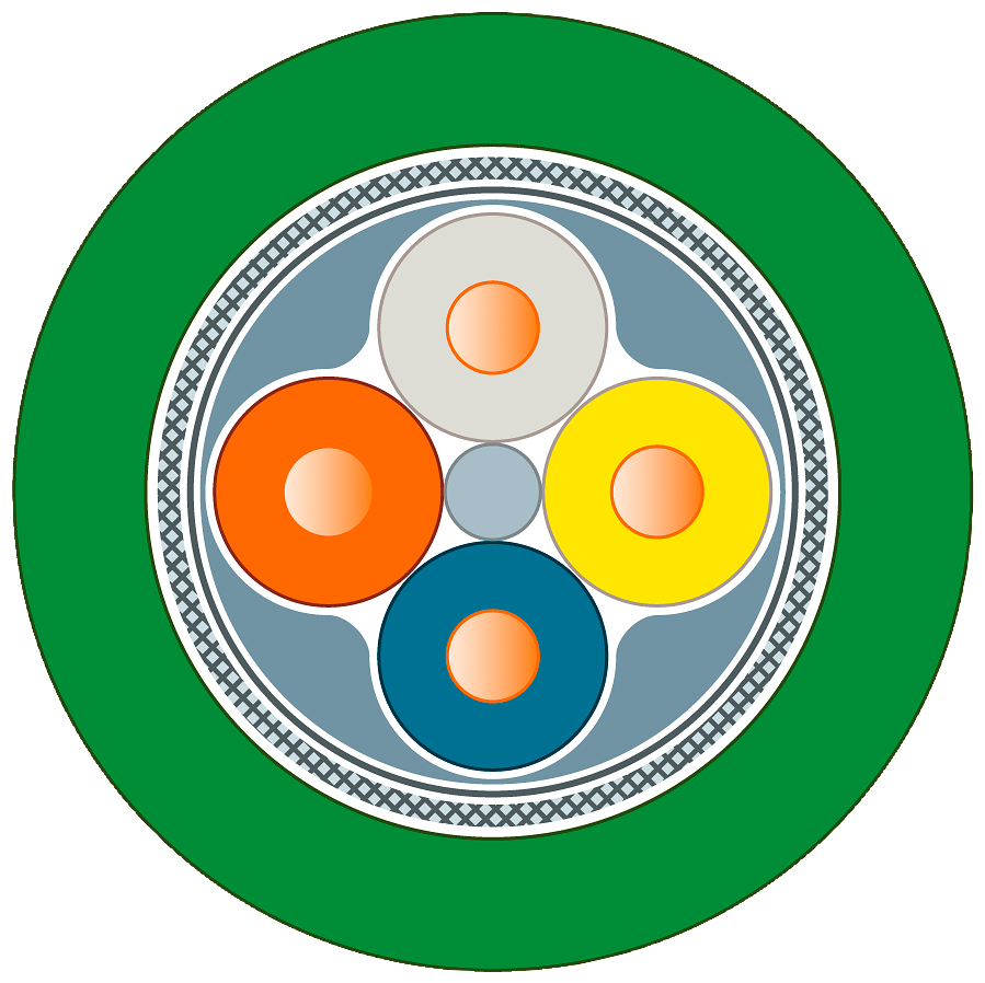 IE FC TP robustní stand. kabel GP;2 x bez;2x2;Cat5e;TPE;odolný