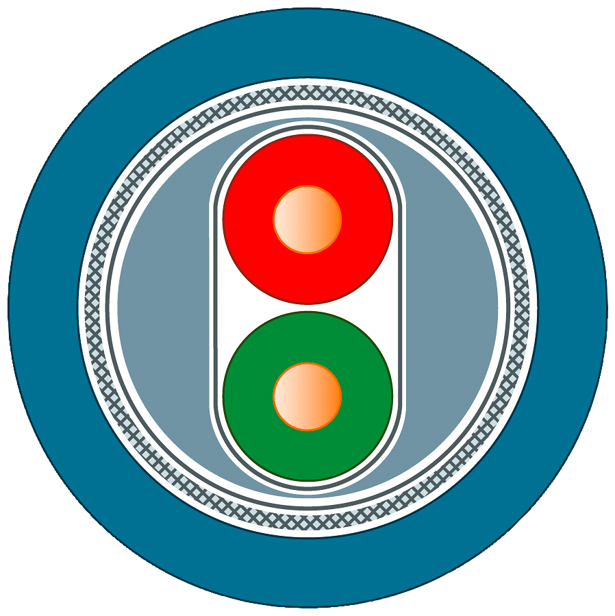 FC PB procesní kabel GP/Ethernet apl.;2 x bez;PVC;odolný;EX