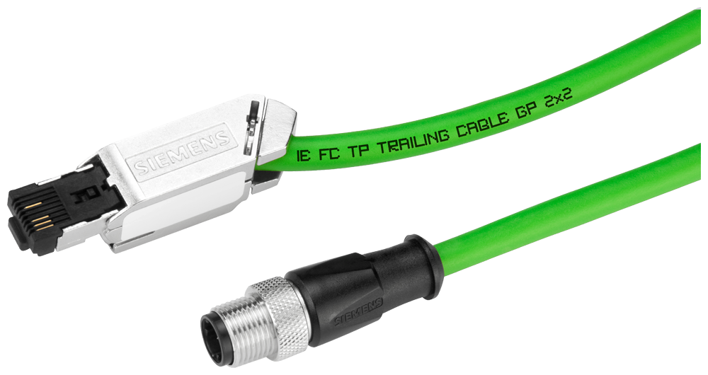 IE kabel;M12/RJ45;2x2;2m;D-kód.;Cat5e;PVC;odolný