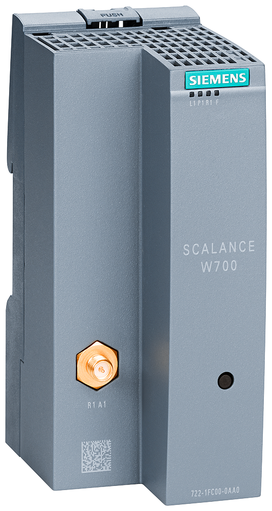 Клиентский модуль IWLAN SCALANCE W722-1 RJ45, IEEE 802.11A/B/G/H/N, 2.4/5Ггц, 150 Mбит/с, 1 X RJ45, 1X24VDC, IP20,