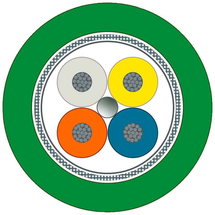 IE TP torzní kabel;2 x bez;2x2;Cat5e;bez halogenů;torzní;PUR;odolný